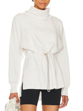 Varley Freya cinch-waist sweatshirt Ivory Small